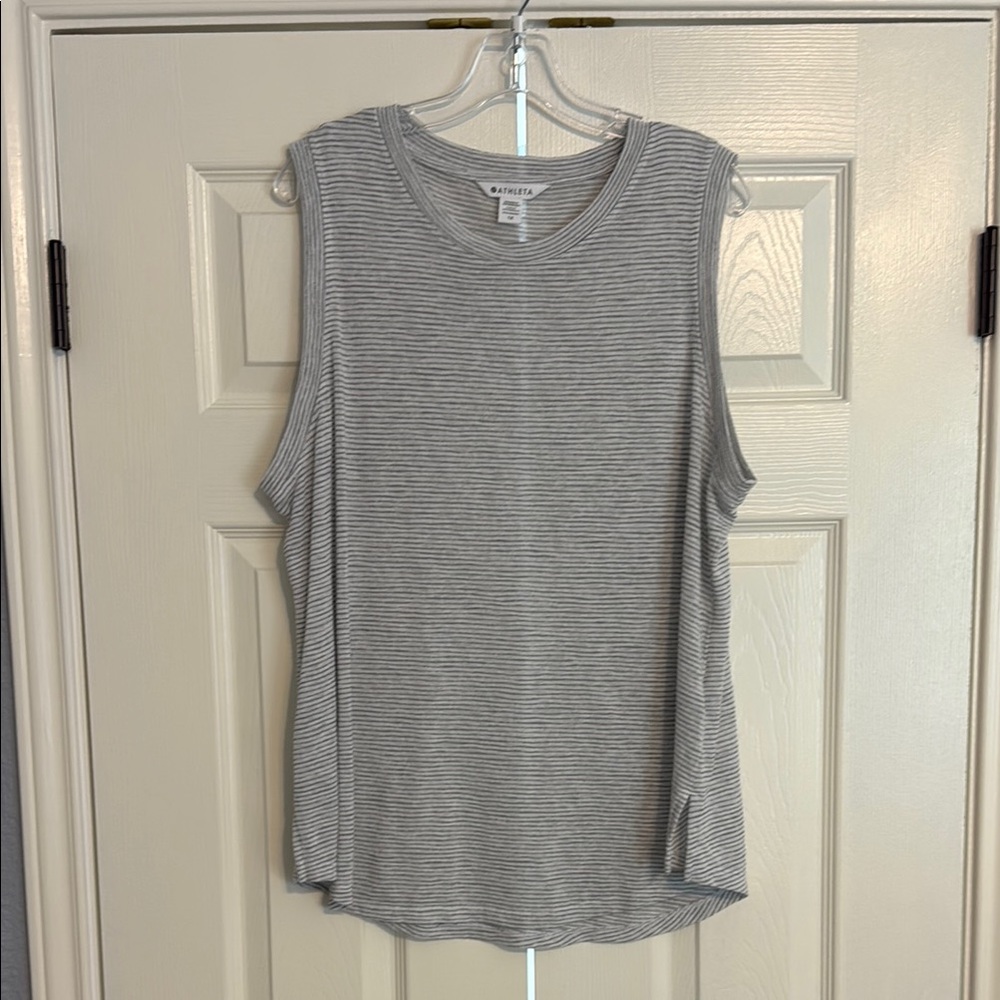 Athleta Gray Relaxed Sleeveless Tank